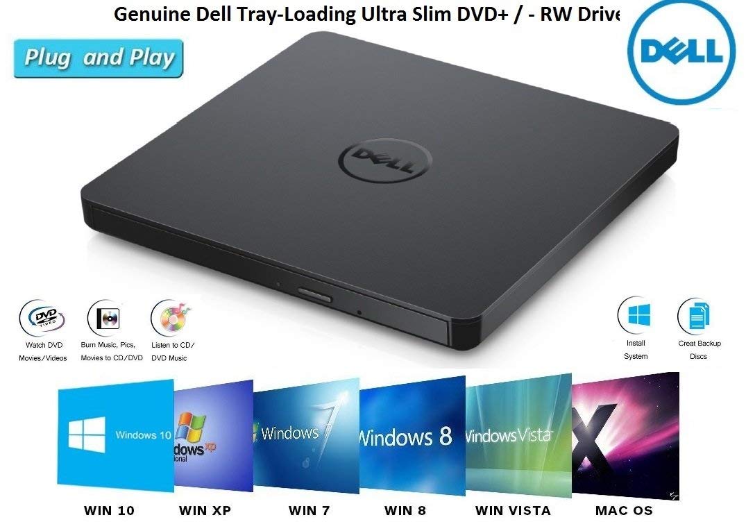 USB External DVD Drive COMPATIBLE for Microsoft Windows 10 / Vista /7/8.1, Mac OS, Dell ,Acer , ASUS, Apple , Samsung, Lenovo Laptop Notebook