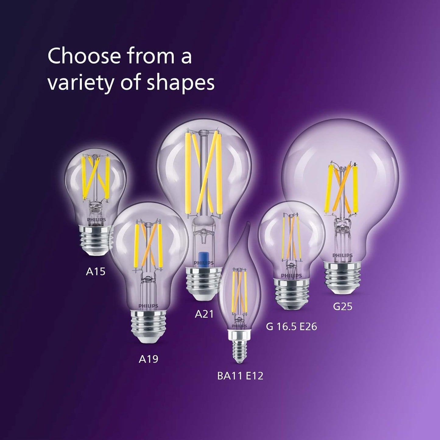 PHILIPS LED 75W BA11 3-Pack Ultra Definition Soft White (2700K) 700 Lumen (6.6W = 75W) Dimmable Clear Flicker-Free Candelabra Light Bulbs Fits E26 or