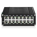 16-Port PoE Ethernet Switch 10/100/1000Mbps, Full Gigabit Port Support IEEE802.3at PoE(30W per Port),48-57VDC Power Input, DIN-Rail Mount