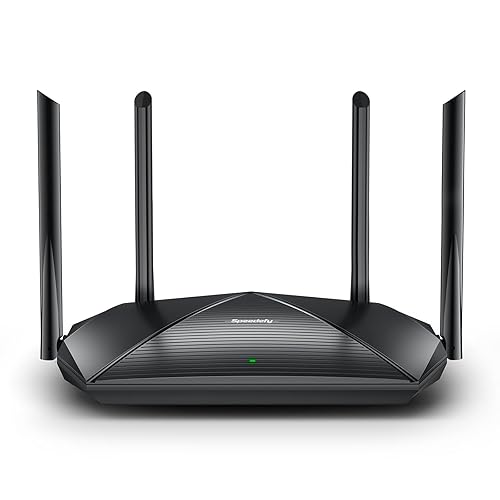 Speedefy WiFi 6 Router, AX1800 Smart WiFi Router, 4-Stream Dual Band Wireless Router for Home Internet & Gaming, 1.5GHz Quad-Core CPU, MU-MIMO, OFDMA