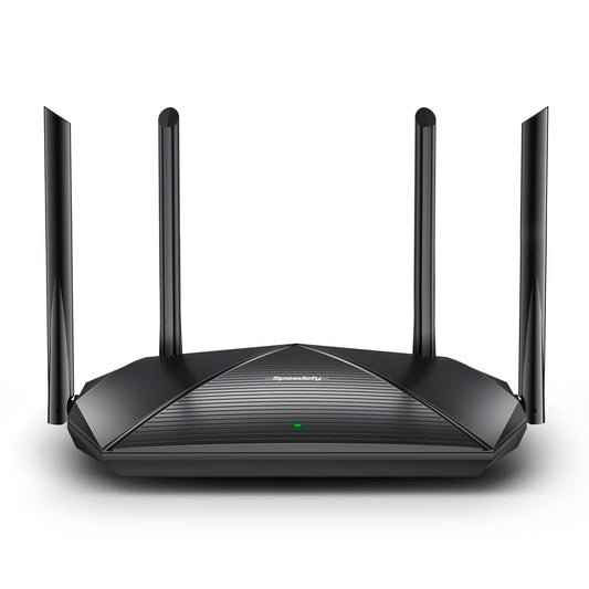 Speedefy WiFi 6 Router, AX1800 Smart WiFi Router, 4-Stream Dual Band Wireless Router for Home Internet & Gaming, 1.5GHz Quad-Core CPU, MU-MIMO, OFDMA