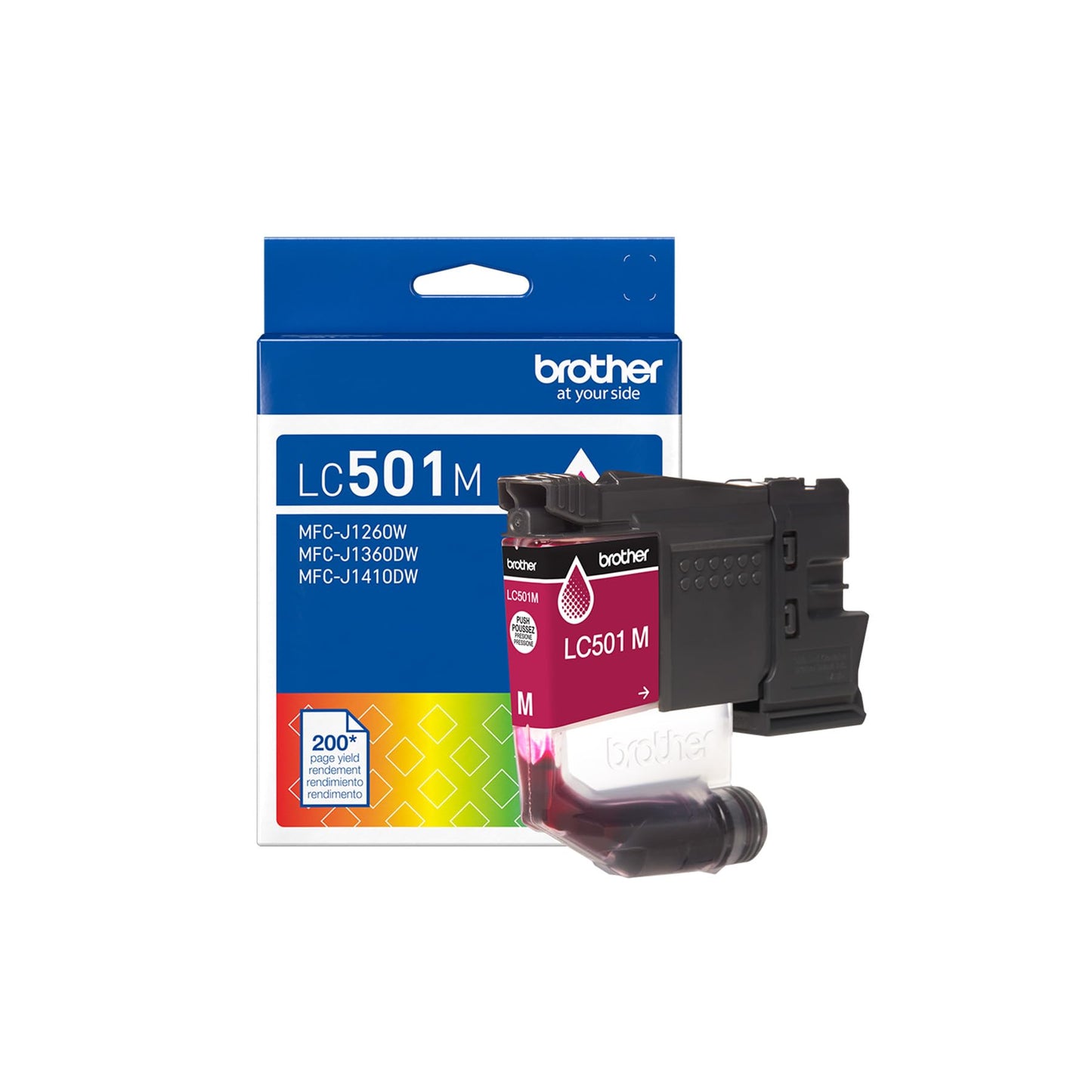 Brother Genuine LC501M Standard Yield Magenta Ink Cartridge (for use with Work Smart 1260W, 1360DW, and 1410DW Printers)