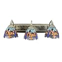 Tiardocge Tiffany Style Wall Mount Lamp, 3-Light Dragonfly Wall Sconce Lamp, Baroque Wall Lamp, Stained Glass Vintage Antique Light for Bedroom Living