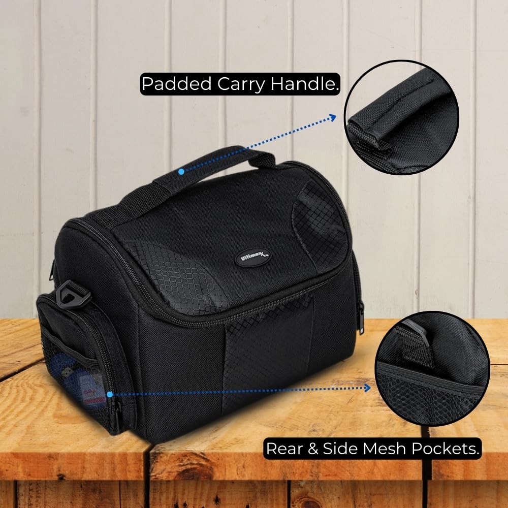 Ultimaxx Large Carrying Case/Gadget Bag for Sony,Nikon, Canon, Olympus, Pentax, Panasonic, Samsung & Many More SLR Cameras & Camcorders