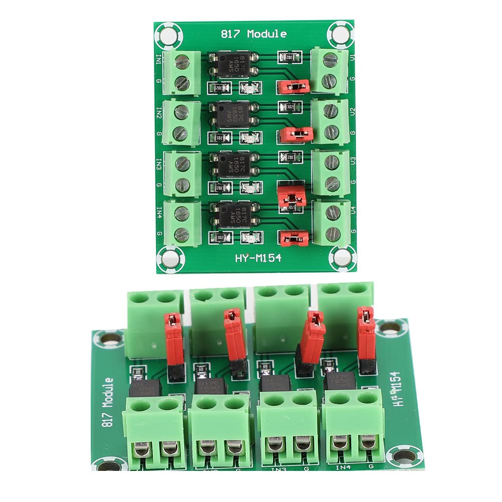 3.3V/5V to 3.6V/24V 4 Channel Voltage Converter Optocoupler Isolated Board Adapter Module Strong Anti-Interference for Isolation Control and Voltage…