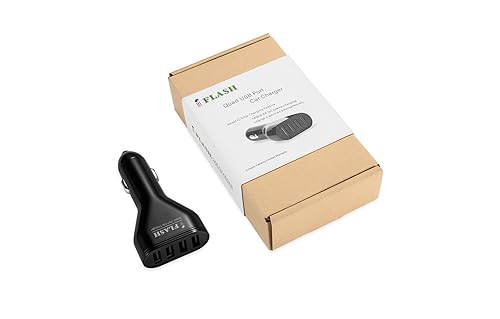 [Quad Port] iFlash 9.6A Car Charger for/Compatible with Apple iPad Pro/Air/mini/iPhone 13 12 11 Pro Max 6 7 8 X XS XR & Samsung Galaxy S7 S8 S9 S10
