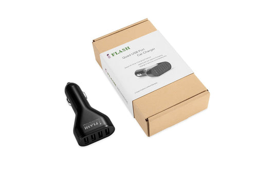 [Quad Port] iFlash 9.6A Car Charger for/Compatible with Apple iPad Pro/Air/mini/iPhone 13 12 11 Pro Max 6 7 8 X XS XR & Samsung Galaxy S7 S8 S9 S10