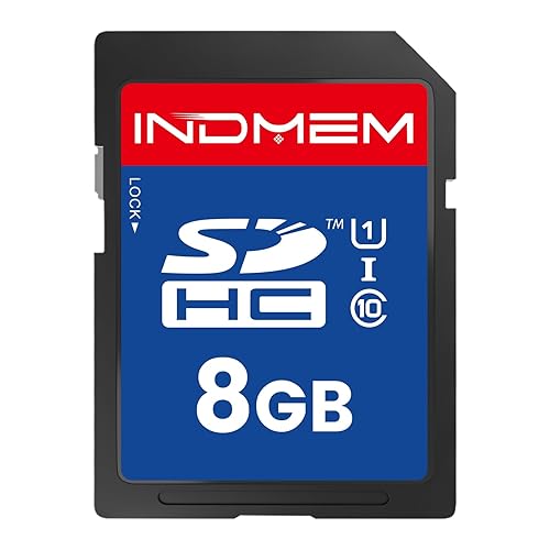 INDMEM SD Card 8GB 5 Pack UHS-I U1 Class 10 8G SDHC Flash Memory Card Compatible with Digital Camera, Computer, Trail Cameras