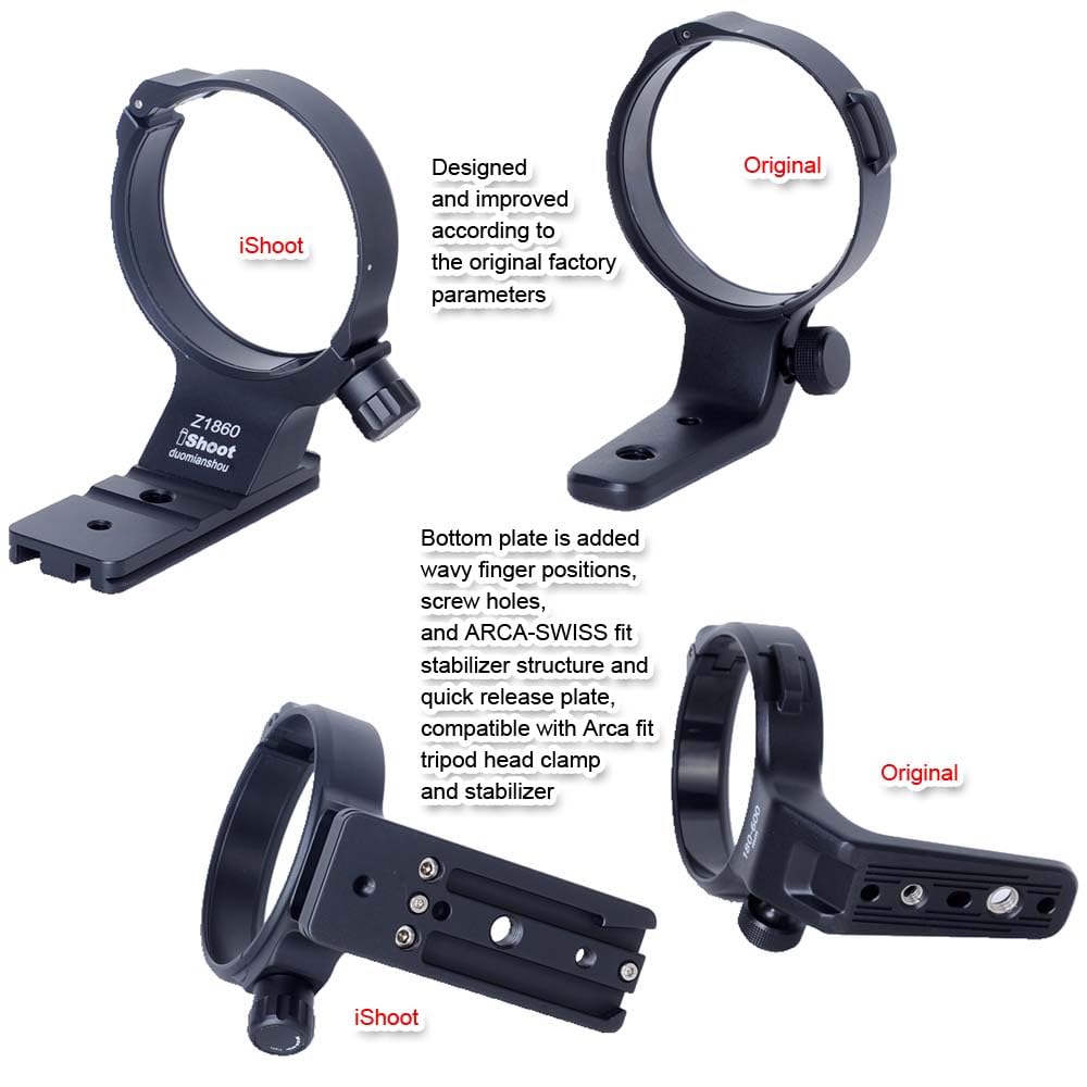 duomianshou Tripod Mount Ring Lens Collar Compatible with Nikon Nikkor Z 180-600mm F5.6-6.3 VR, Lens Support Holder Bracket Bottom Arca-Swiss Fit