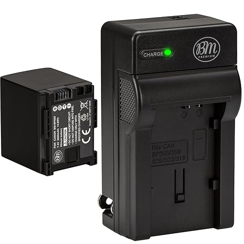 BM BP-820 Battery and Charger for Canon VIXIA HF G50, HF G60, HF G70, XA40, XA45, XA50, XA55, GX10, HF G20, HF G21, HFG30, HFG40, XA10, XA11, XA15
