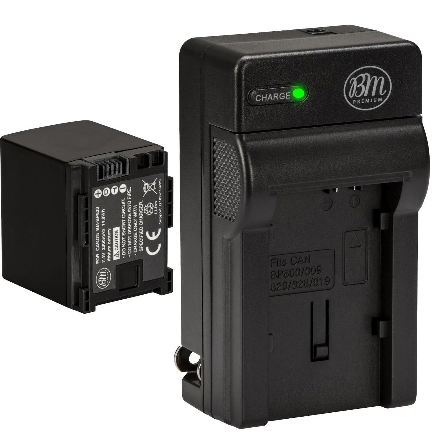 BM BP-820 Battery and Charger for Canon VIXIA HF G50, HF G60, HF G70, XA40, XA45, XA50, XA55, GX10, HF G20, HF G21, HFG30, HFG40, XA10, XA11, XA15