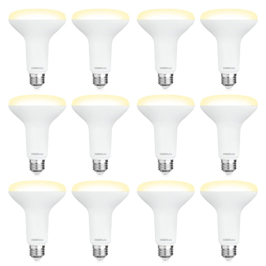 DEGNJU 12 Pack BR30 LED Recessed Light Bulb, Dimmable Indoor Flood Light Bulbs CRI80 7W Equivalent 65W 2700K Soft White 650 Lumens, 15000 Lifetime
