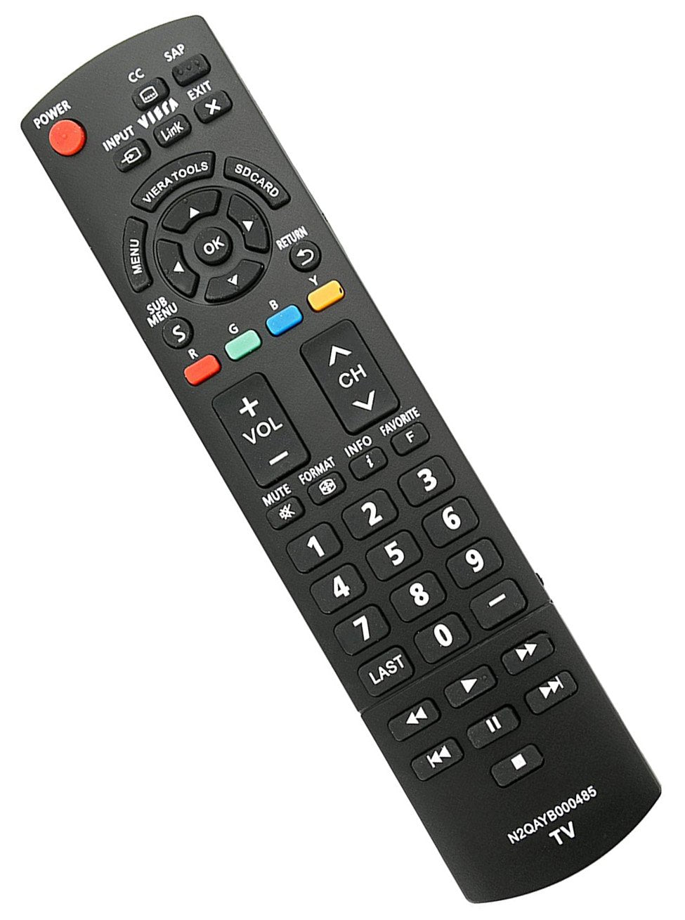 N2QAYB000485 Remote Replacement for 99% Panasonic LCD LED Plasma Viera TVs