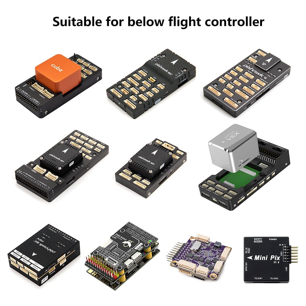 GH1.25 to Dupont2.54 Pre-Crimped Cables and Connectors Kit Compatible with JST GH 1.25mm for Pixhawk4 Pixhawk 6C 6X 20cm Silicone Wire
