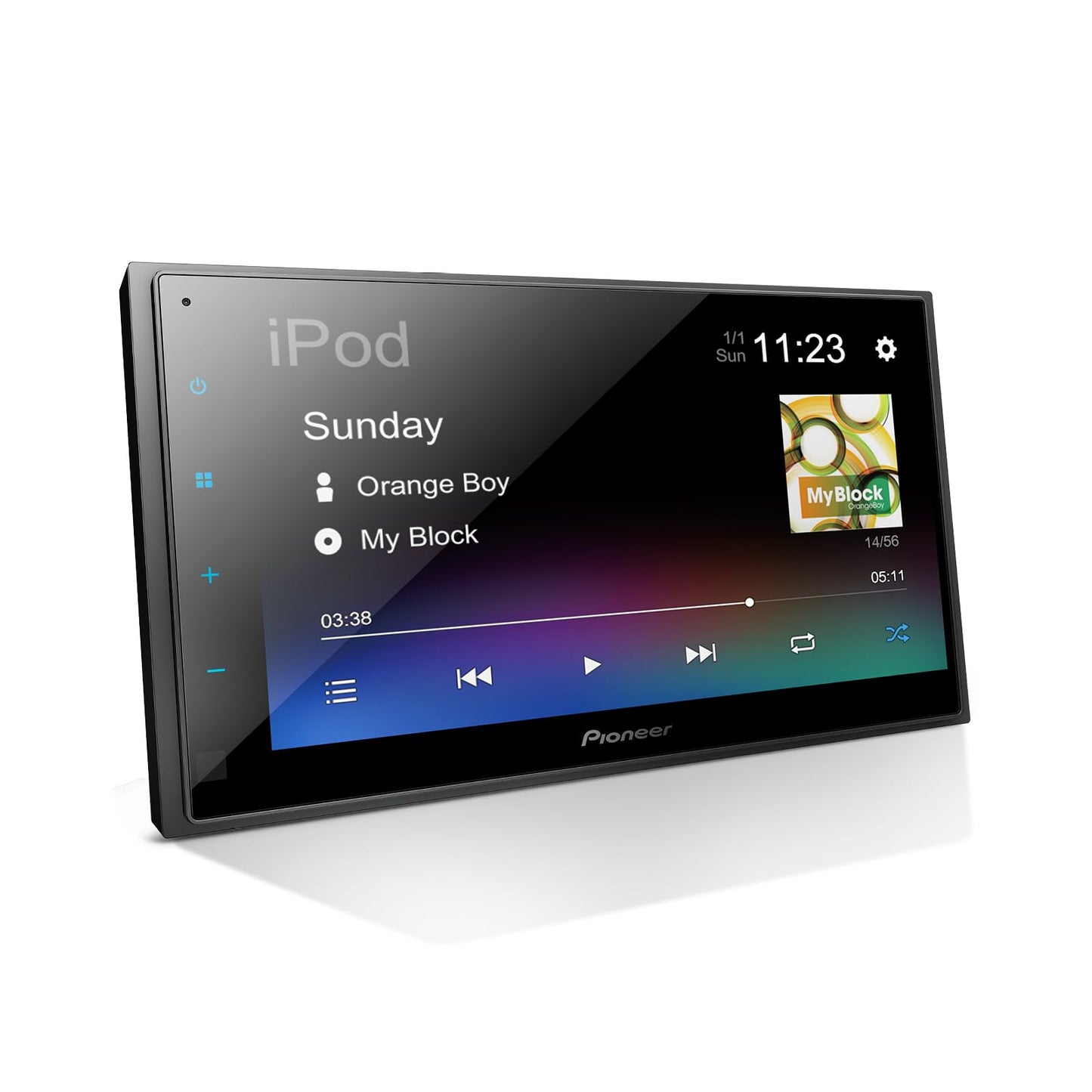 Pioneer DMH-130BT 6.8" Resistive Touchscreen, Double Din - Bluetooth, Backup Camera, USB, FLAC, AM/FM Radio, Short Chassis, 50W x 4 Output, Steering