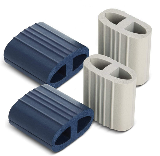 UT-Wire - Reusable Travel Carry On Cable Wrap (x2 Blue & x2 Gray)