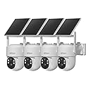 2K Solar Security Cameras Wireless Outdoor, 5/2.4Ghz WiFi Cameras for Home Security, Color Night Vision, Human Detection, Two-Way Audio, SD/Cloud