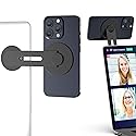 Laptop Phone Mount Magnetic Phone Holder for Monitor for MagSafe iPhone 17 16 15 14 13 12 & All Phones Phone Side Mount Adapter for Computer Monitor