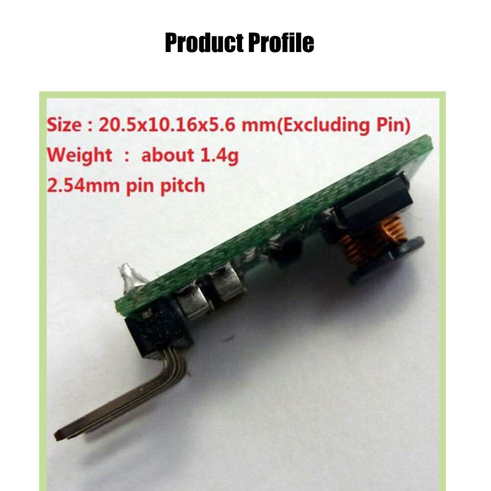 KOOBOOK 2Pcs Mini DC-DC Boost Step-up Power Supply Module 3.3V 3.7V 5V 6V 7.2V 9V to 12V Voltage Regulator Converter