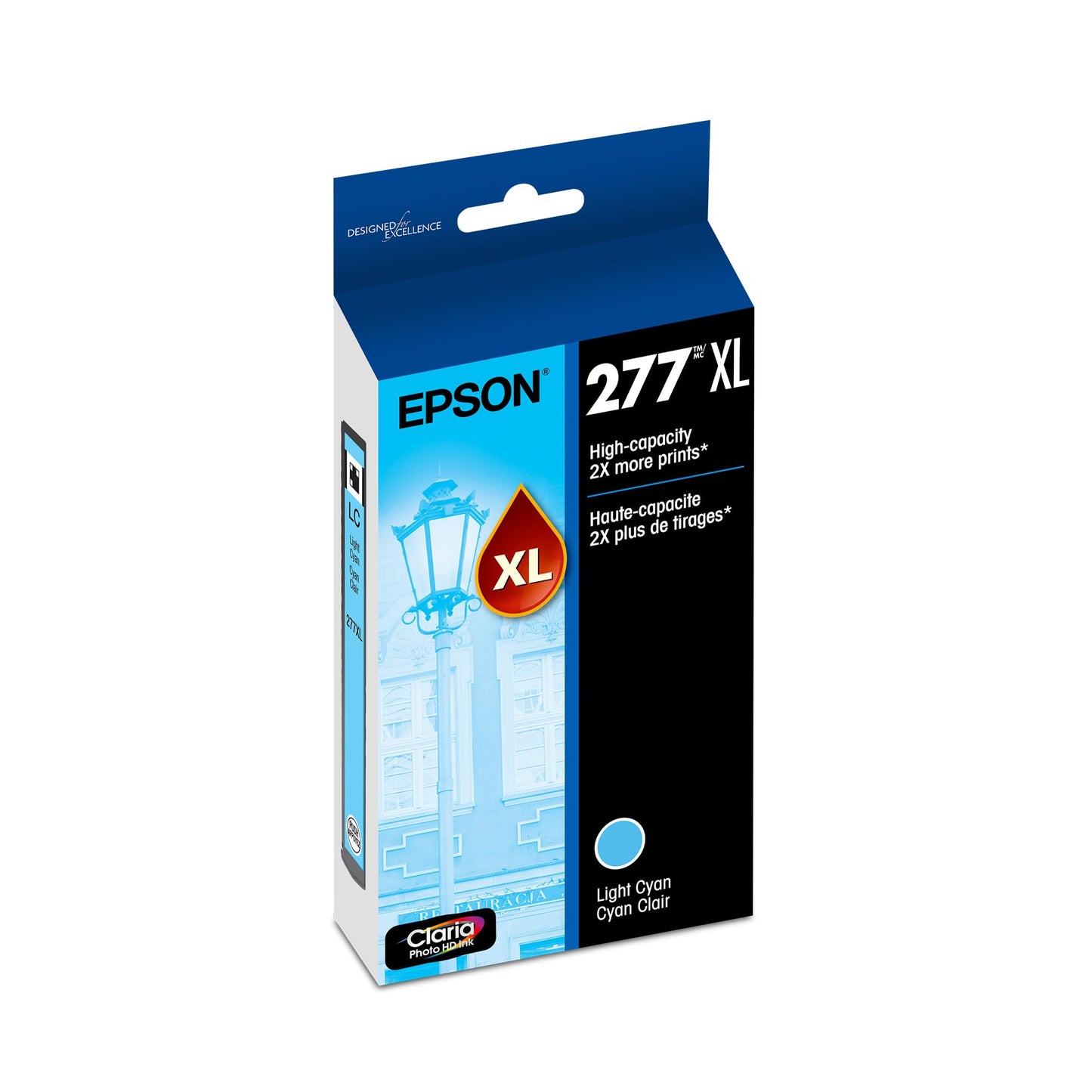 EPSON 277 Claria Photo HD Ink High Capacity Light Cyan Cartridge (T277XL520-S) Works with Expression XP-850, 860, 950, 960, 970