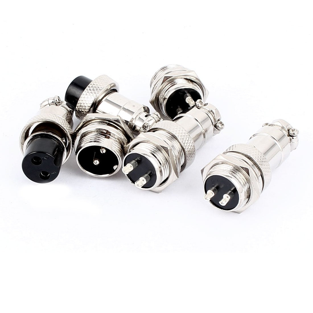 uxcell a16010300ux0182 Screw Aviation Connector Male Female GX16-2 16mm 2 Pin (Pack of 4)