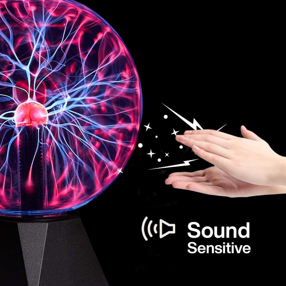Mcoplus 8 Inch Plasma Ball, Lamp/Light, Electric Nebula Lightening Ball, Touch & Sound Sensitive, for Parties, Home, Decorations, Gift for Holiday