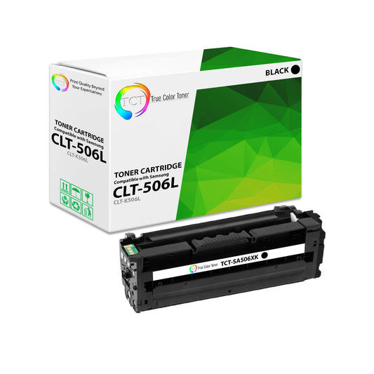 TCT 506L Black Toner Cartridge - Compatible Replacement for Samsung CLT-506L CLT-K506L Black High Yield Works with Samsung CLP-680ND CLX-6260FR 6260FD