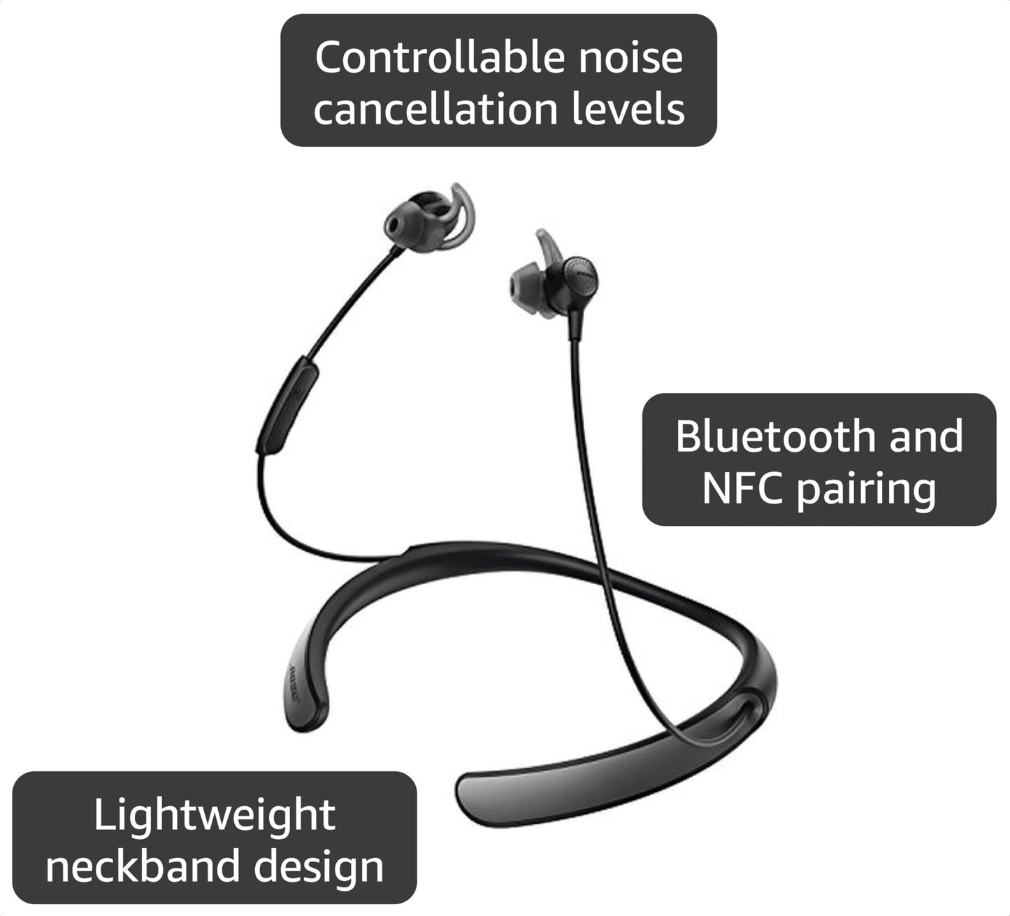 Bose Quiet-control 30 Wireless Headphones Noise Cancelling - Black (Renewed)
