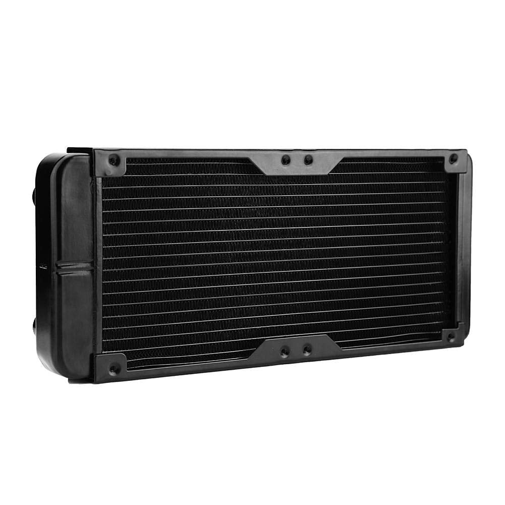 18 Pipe Aluminum PC Water Cooling Radiator 240mm for CPU LED Heatsink (Supports 2 x 120mm Fans)