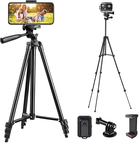 Phone Tripod, LINKCOOL 42 inches Portable Adjustable Cell Phone Tripod Stand with Phone Mount & Wireless Control Remote for iPhone/Android Smartphone