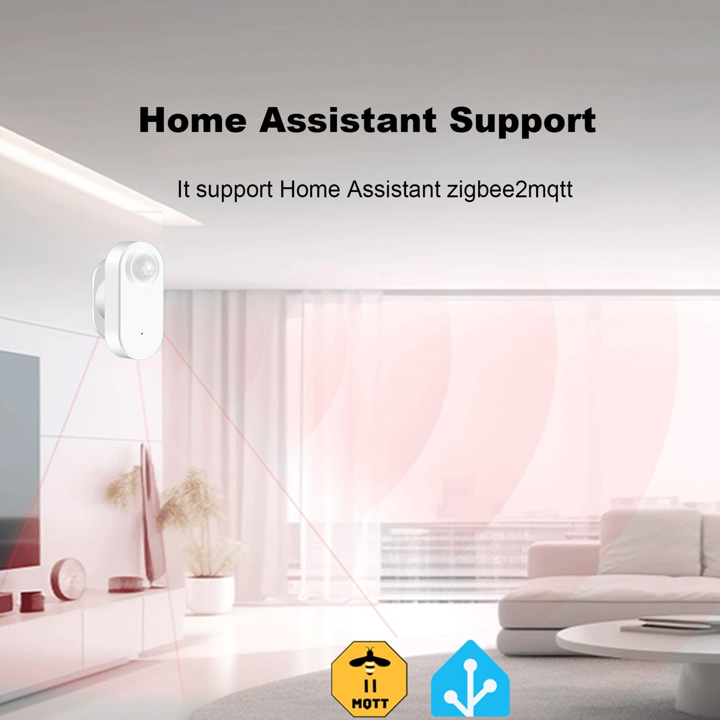 Haozee Smart Motion Sensor,Zigbee PIR Motion Sensor with Illuminance Value,High Sensitivity,Real-time Detection,Zigbee Hub Required,Support Home