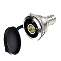 YiKaiEn 75 Ohm Gold-Plated BNC Panel Mount Connector - SDI-Compatible Female-to-Female Coaxial Adapter with Waterproof Cover, Threaded Fixing