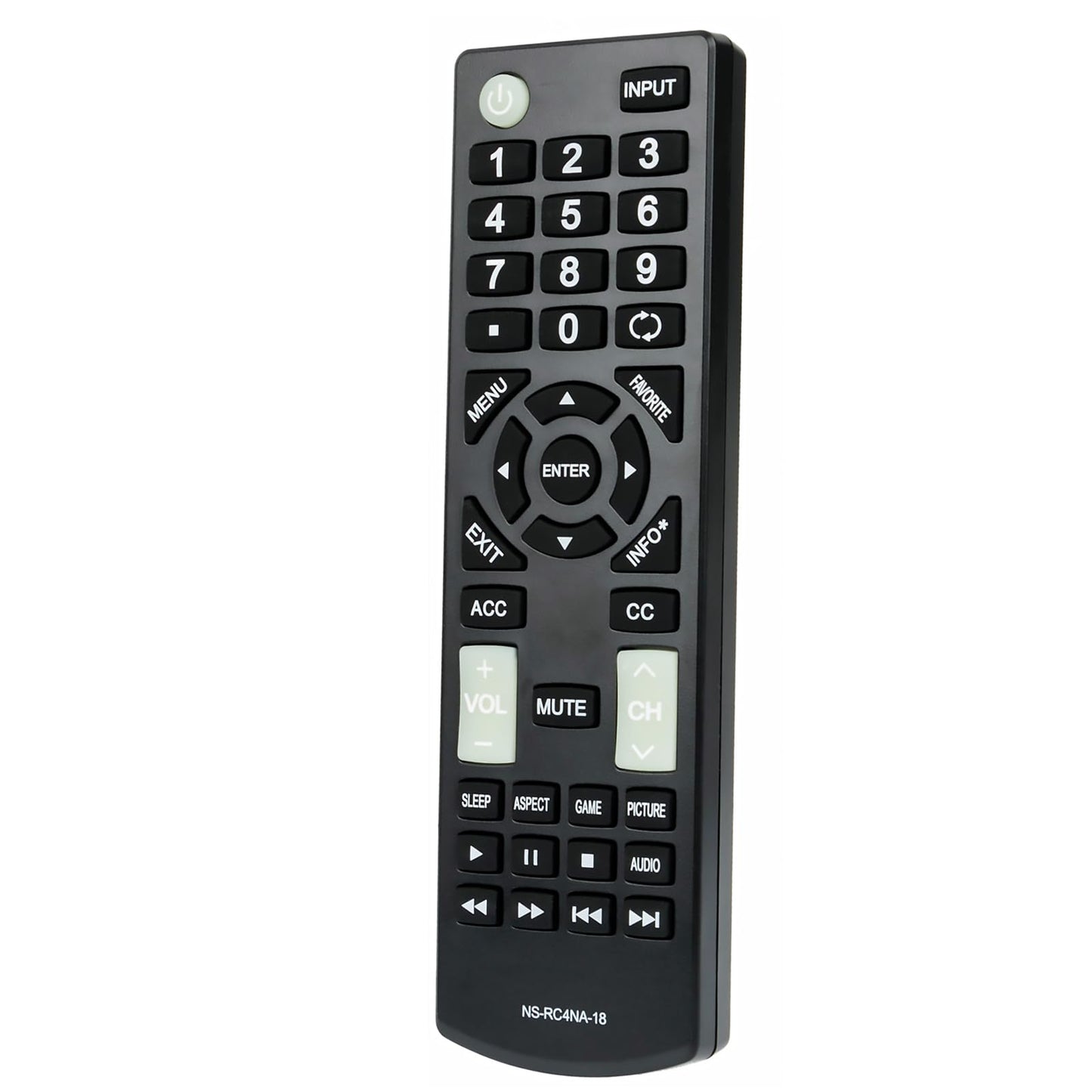 New NS-RC4NA-18 Replace Remote Control fit for Insignia TV NS-22D420NA18 NS-32D220NA18 NS-32D311MX17 NS-32D311NA17 NS-40D420MX18 NS-40D420NA18