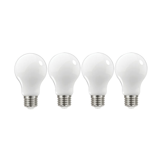 Satco S12439, A19 LED Light Bulbs, 75W Replacement, 3000K, 4-Pack, LED Lamp