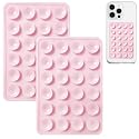 AZXYI Anteel 2 Pack Silicone Suction Phone Case Mount, Silicon Adhesive Suction Cup Phone Mount, Non Slip Sticky Phone Grip for Cellphone, Strong Grip