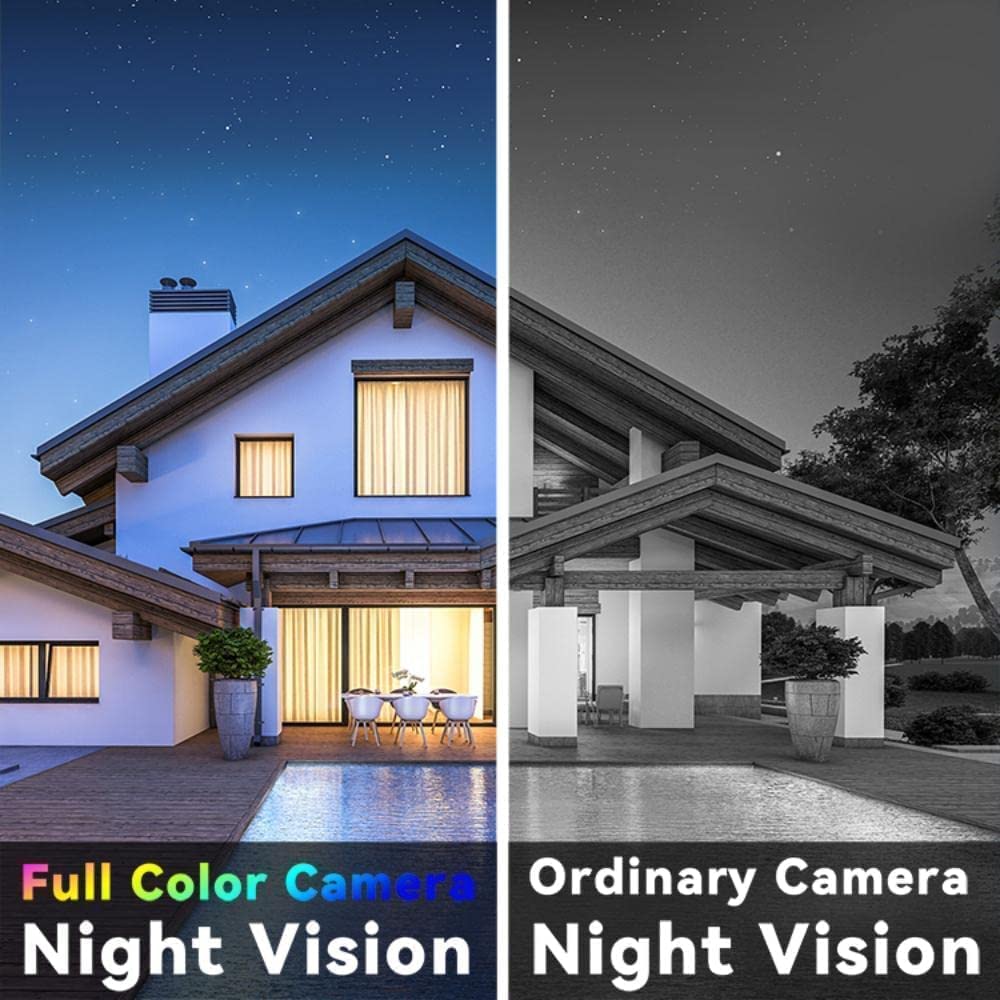 Real HD 6MP Full Color Night Vision ColorVu Turret Dome IP Camera with Visible White LED Lights, 2.8mm Wide Angle, Outdoor Built in Mic, Plug and Play