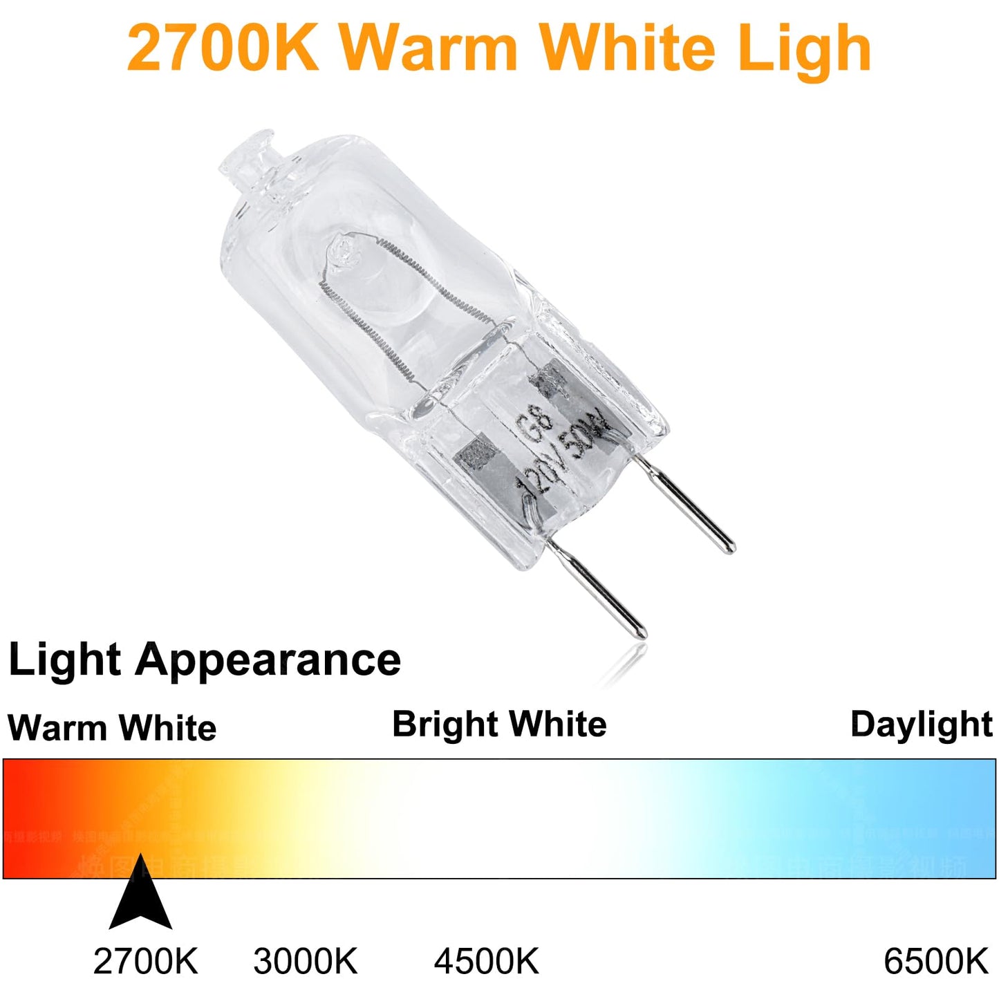 G8 Halogen Light Bulbs, Light Bulb Lamp for GE Microwave Oven 120V 50W