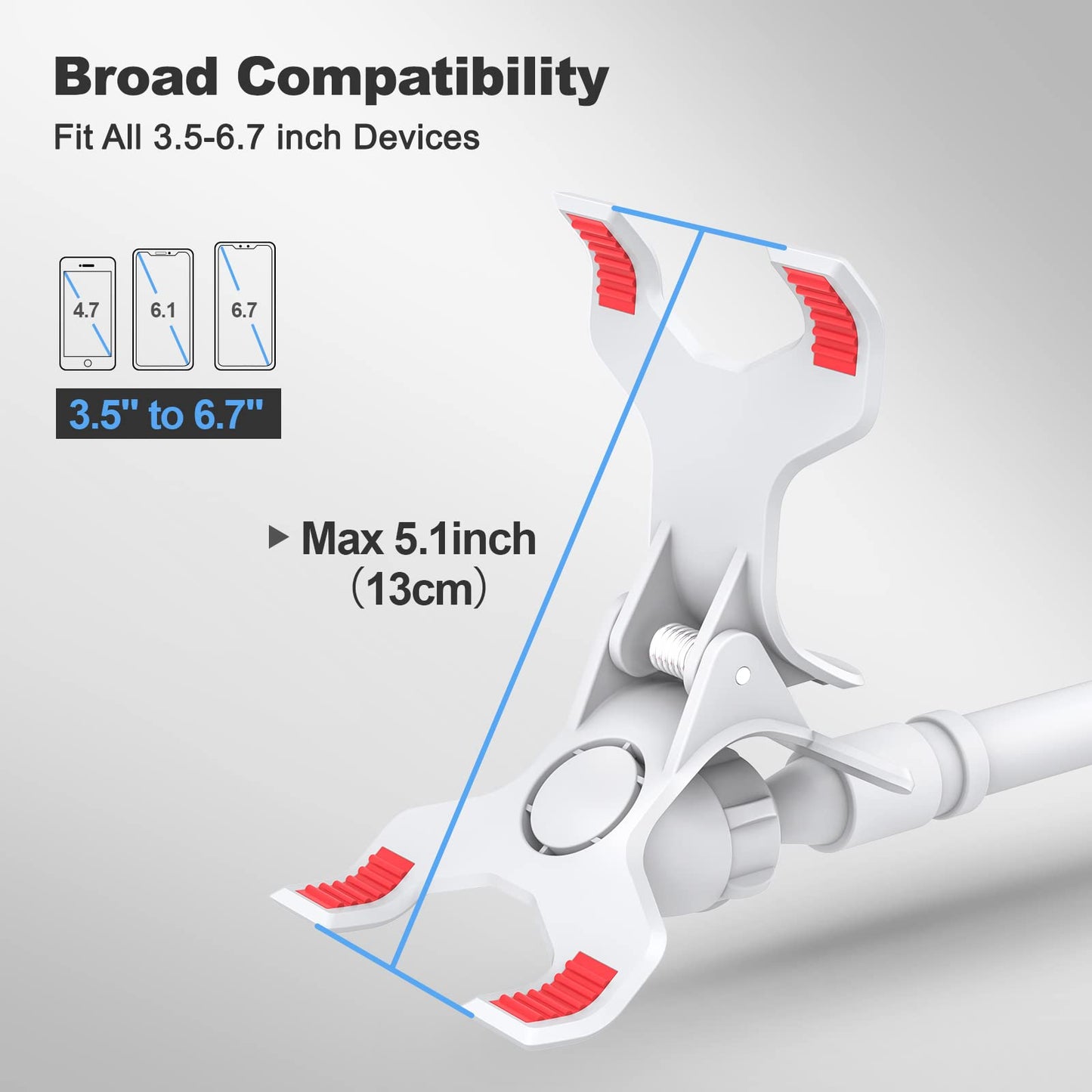 Gooseneck Cell Phone Holder, Universal 360 Flexible Phone Stand Lazy Bracket Mount Long Arms Clamp for Phone 13 Pro Xs Max XR X 8 7 6 6s Plus