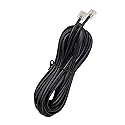 AIMIJIA Phone Cord, 6P4C Black Phone Telephone Extension Cord Cable Line Wire RJ11 6P4C Modular Plug for Landline Telephone Modem Accessory (33ft-1