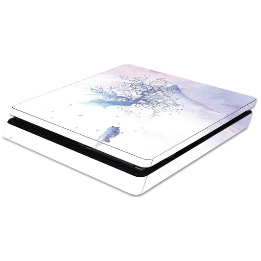 MightySkins Skin Compatible with Sony PS4 Slim Console - Long Way to Fuji | Protective, Durable, and Unique Vinyl Decal wrap Cover | Easy to Apply