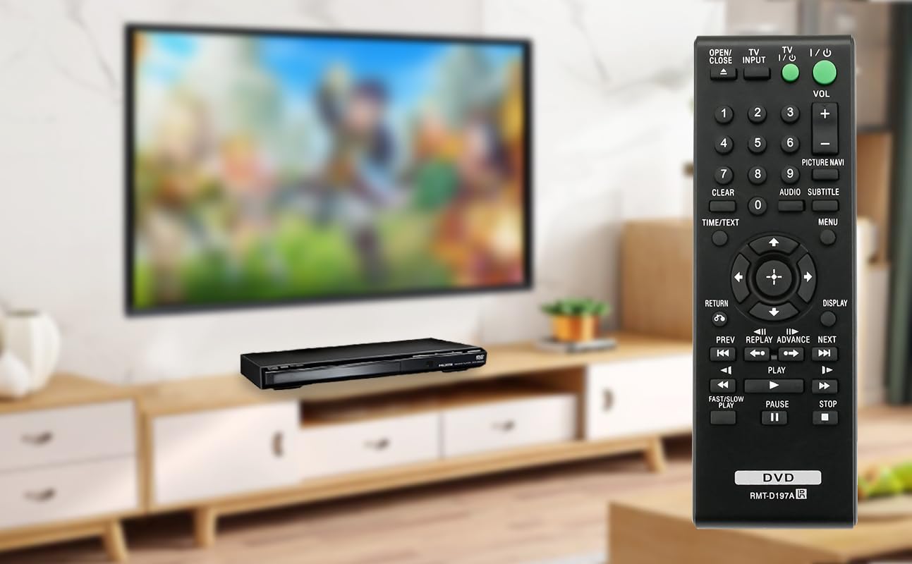 RMT-D197A Replace Remote Control fit for Sony DVD Player DVP-SR510H DVP-SR210P DVP-SR510 DVP-SR210 DVP-SR201P DVP-SR405P RMTD197A DVPSR510H DVPSR210P