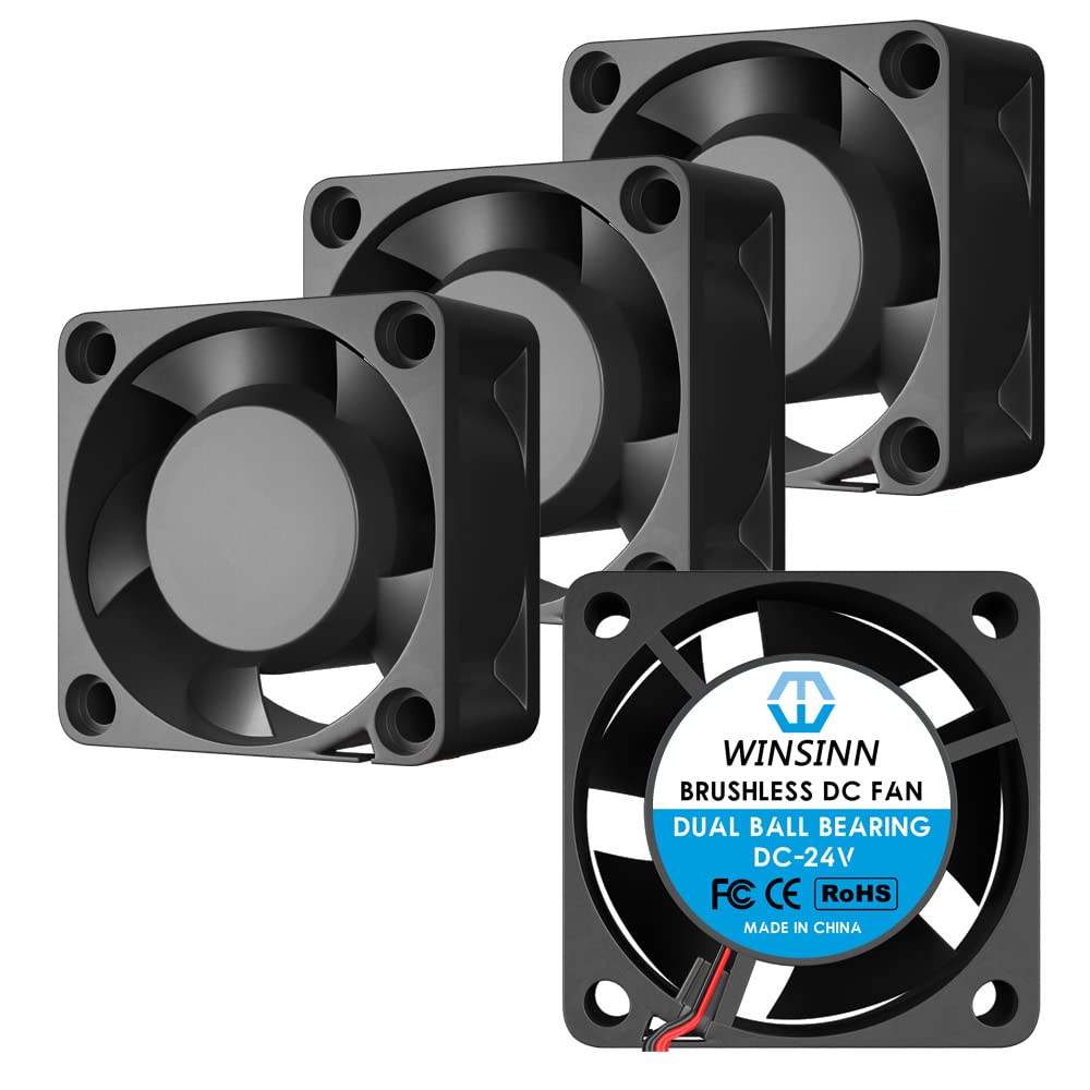 WINSINN 40mm 24V Fan - Dual Ball Bearing 8000 RPM 4020 Cooling Fan Replacement for 3D Printer/Industrial Equipment, 30cm Cable with XH2.54-2PIN