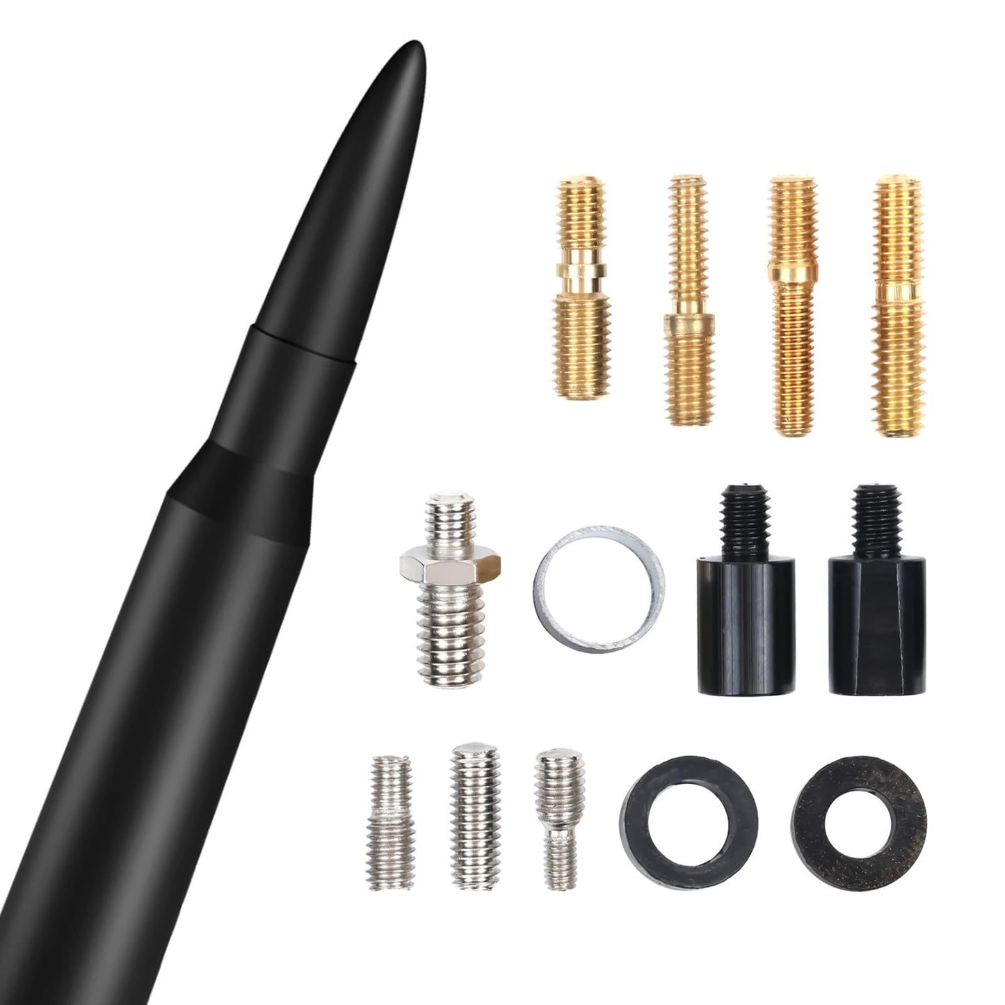 5.3inch Car Short Antenna Fit for Chevy Silverado & GMC Sierra Trucks 50 Cal Truck Antenna Accessories(Black)