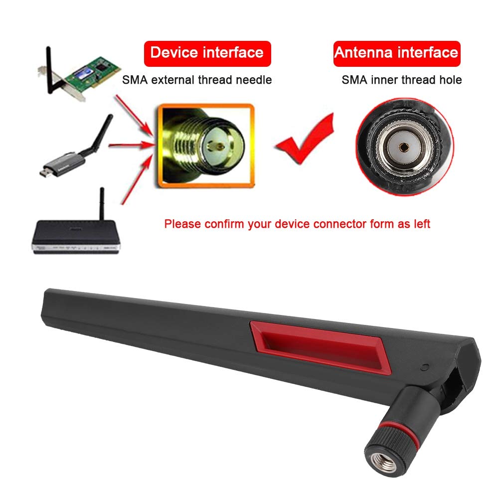 8dBi Wireless Router Antenna for ASUS AC68U AC88U AC66U, RP SMA Interface Omni Radiation Antenna, for 2.4G/5G Dual Frequency Wireless Router/Wireless