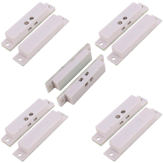 UHPPOTE Window Door Sensor Magnetic Contact Normal Closed Wired Screw-Terminal Surface-Mount Magnetic Contact Security (5 Pack)