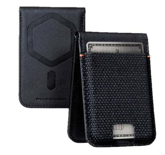 URBAN ARMOR GEAR UAG Slim Wallet Kevlar Black 6 Cards Holder with Kickstand RFID Blocking, Metropolis Magnetic Wallet Compatible with MagSafe