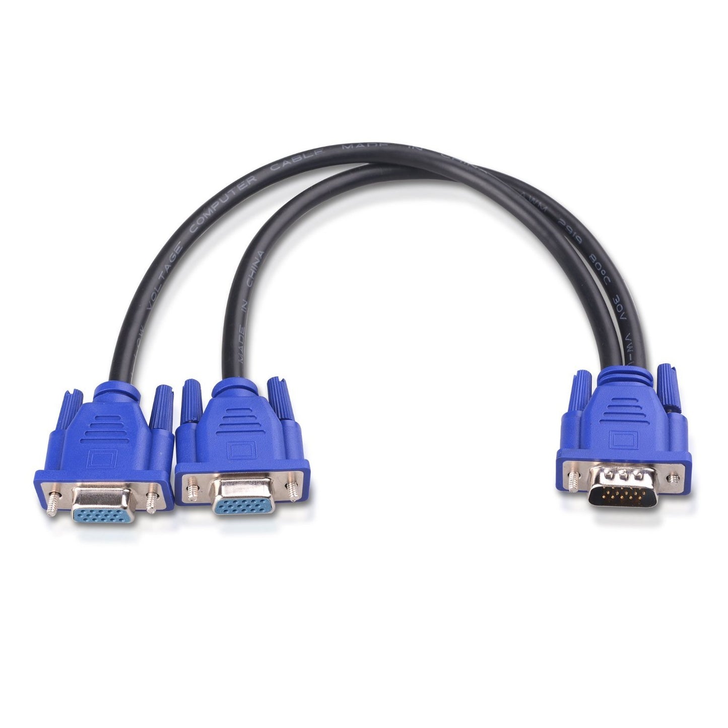 Cable Matters 1ft VGA Splitter Cable - Mirror Display Only (No Extension), Supports Full HD 1080P VGA Y Cable for Screen Duplication