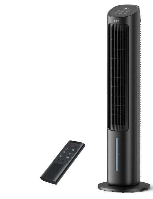 DREO Tower Fan for Bedroom, 40" Evaporative Air Cooler, Cooling Fans That Blow Cold Air with 80° Oscillating, Removable Water Tank, 3 Modes 4-Speed