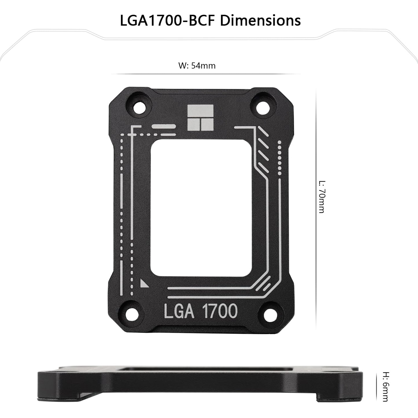 Thermalright LGA1700-BCF Black V2 CPU Anti-Bend Fixer, Intel 12/13/14 Gen Anti-Bend Fixing Fixture, Intel CPU Corrective Fixing Bracket, LGA17XX