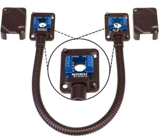 SECO-LARM SD-969-T15Q/B Armored Door Cord/Pre-Wired Terminal Blocks and Removable Covers, Bronze, Designed to Carry Wiring to Conduct Power